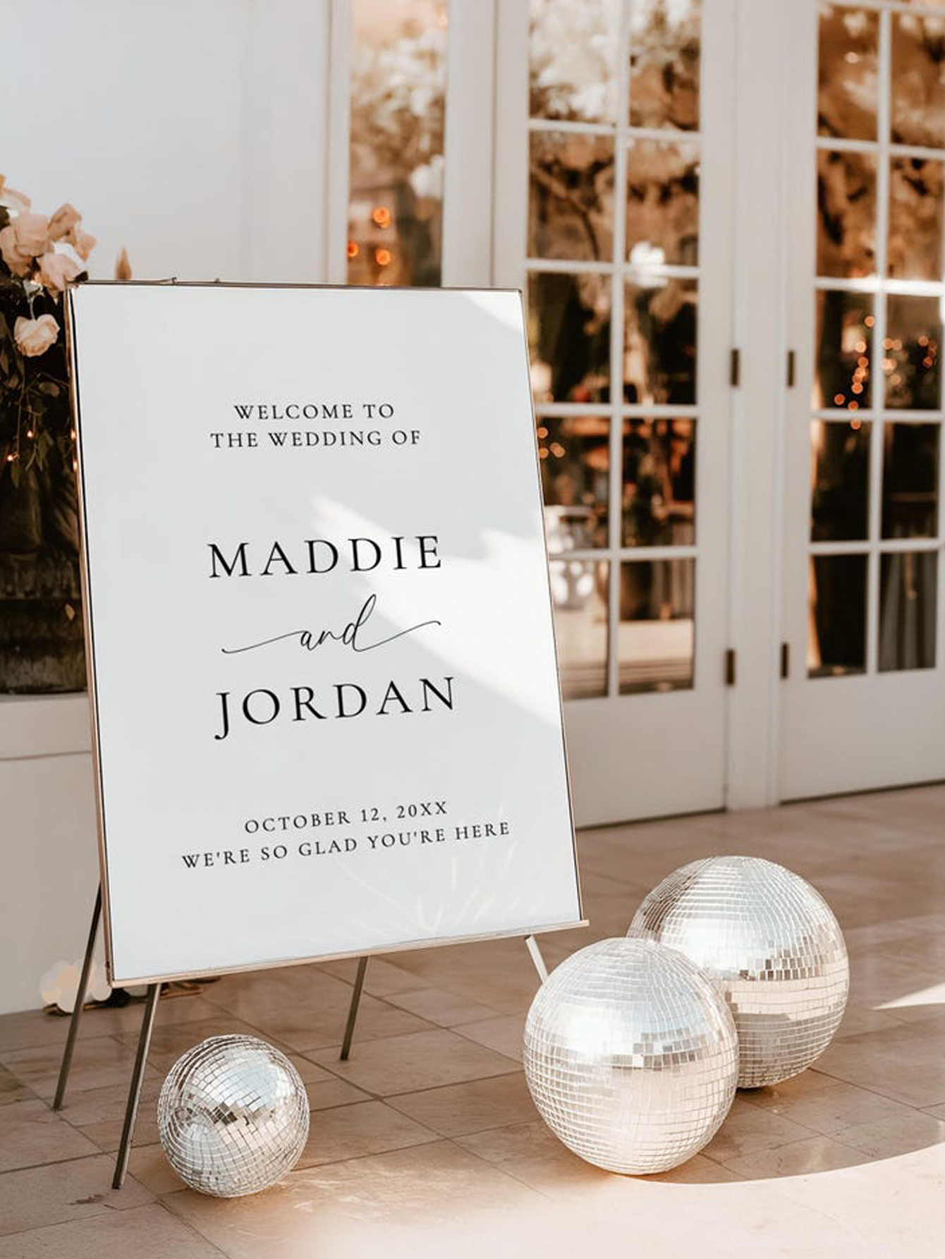 Minimalist Modern Wedding Welcome Sign